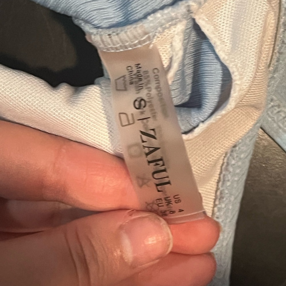 Light Blue Ribbed Bikini Set - Picture 4 of 4